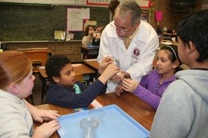 Paddock Elementary fourth-graders investigated The Science of Goo with Jim Woodland, the Director of Science Education at the Nebraska Department of Education. (From Westside CS Website)