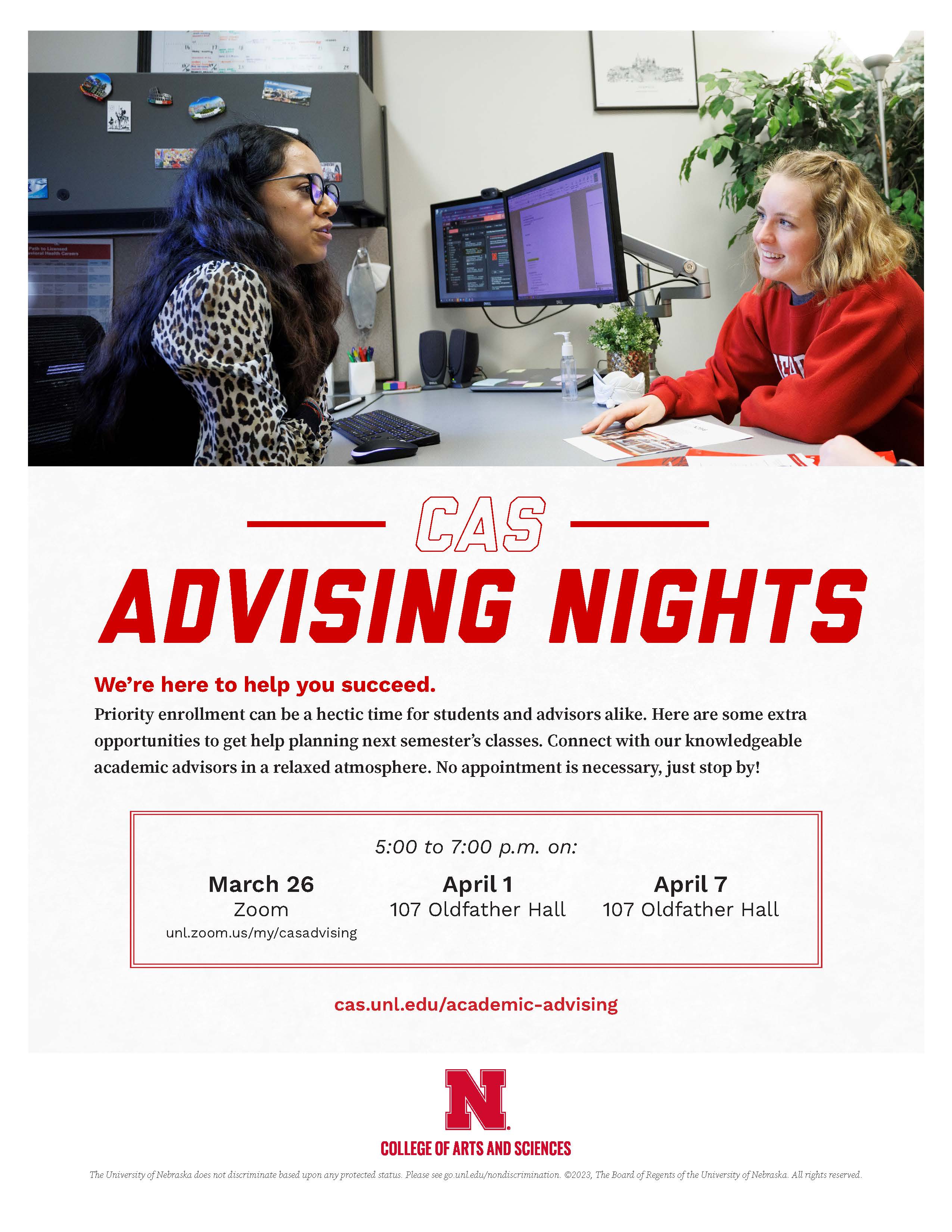 Spring 2025 CAS Advising Nights