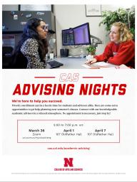 Spring 2025 CAS Advising Nights