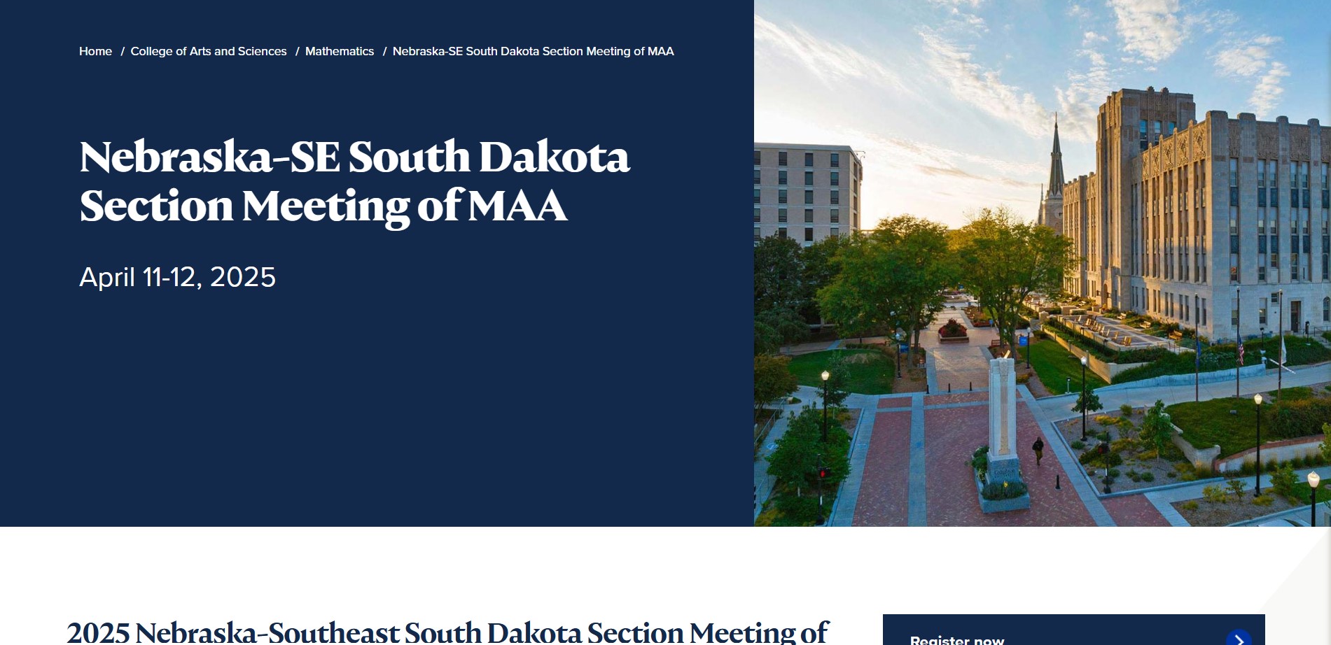 2025 Nebraska-SE South Dakota Section Meeting of the MAA