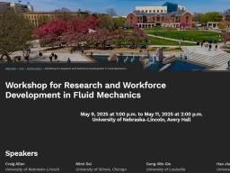 Workshop for Research and Workforce Development in Fluid Mechanics