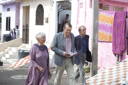 Judi Dench, Tom Wilkinson, and Bill Nighy in "Best Exotic Marigold Hotel"