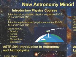 Astronomy Minor
