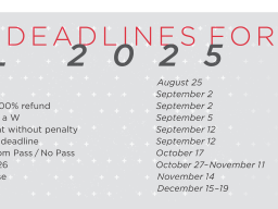 Academic Dates and Deadlines