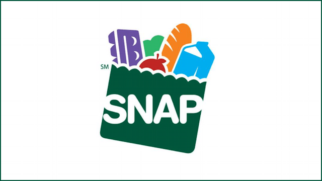 SNAP food stamp grocery bag logo.