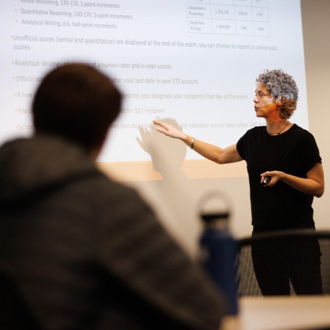 Person Presenting about the LSAT