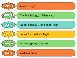 Psychology Club and Psi Chi Fall 2025 Events