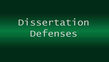 MS Dissertation and Project Defenses