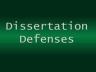 MA Dissertation and Project Defenses