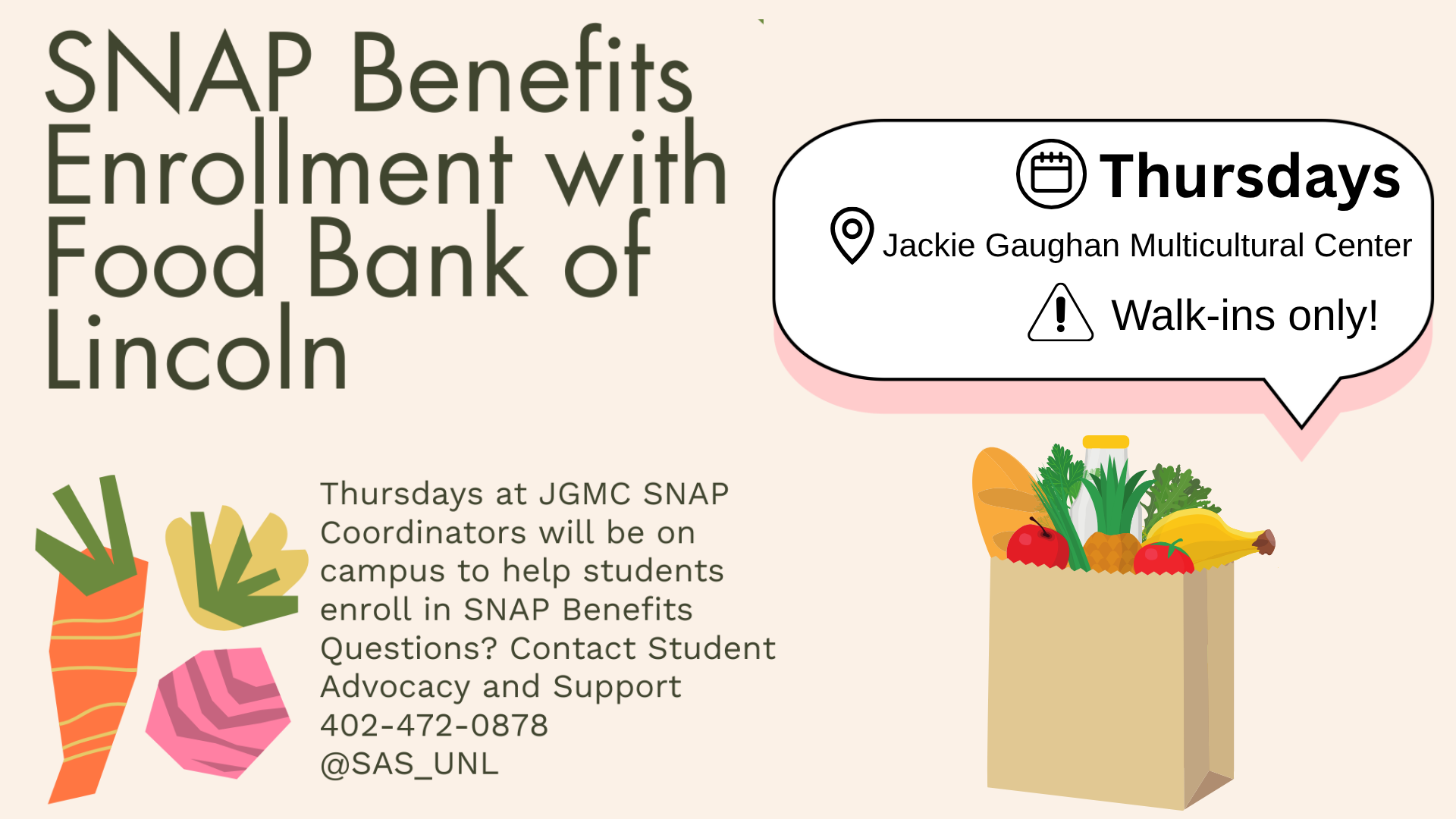 SNAP Banner with information about the program