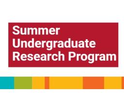 UNMC logo with colored text advertising summer undergraduate research program.