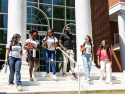 Students on steps of law college