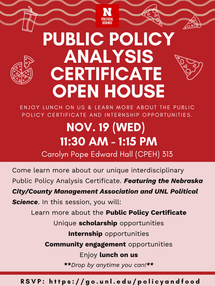 Public Policy Analysis Certificate Open House