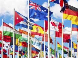 International flags at the United Nations
