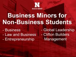 Business Minors for Non-Business Majors