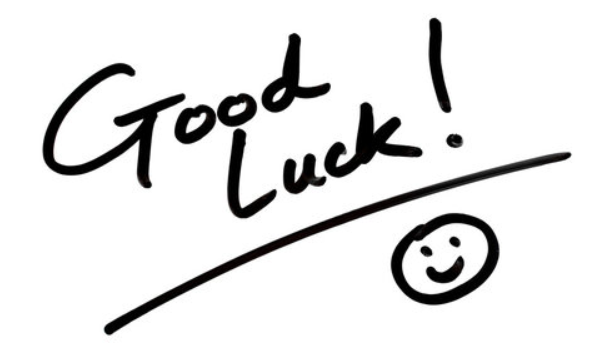 Imaging Saying Good Luck with a Smiley Face