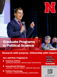 Graduate Programs in Political Science Priority Deadline 12/15/2025