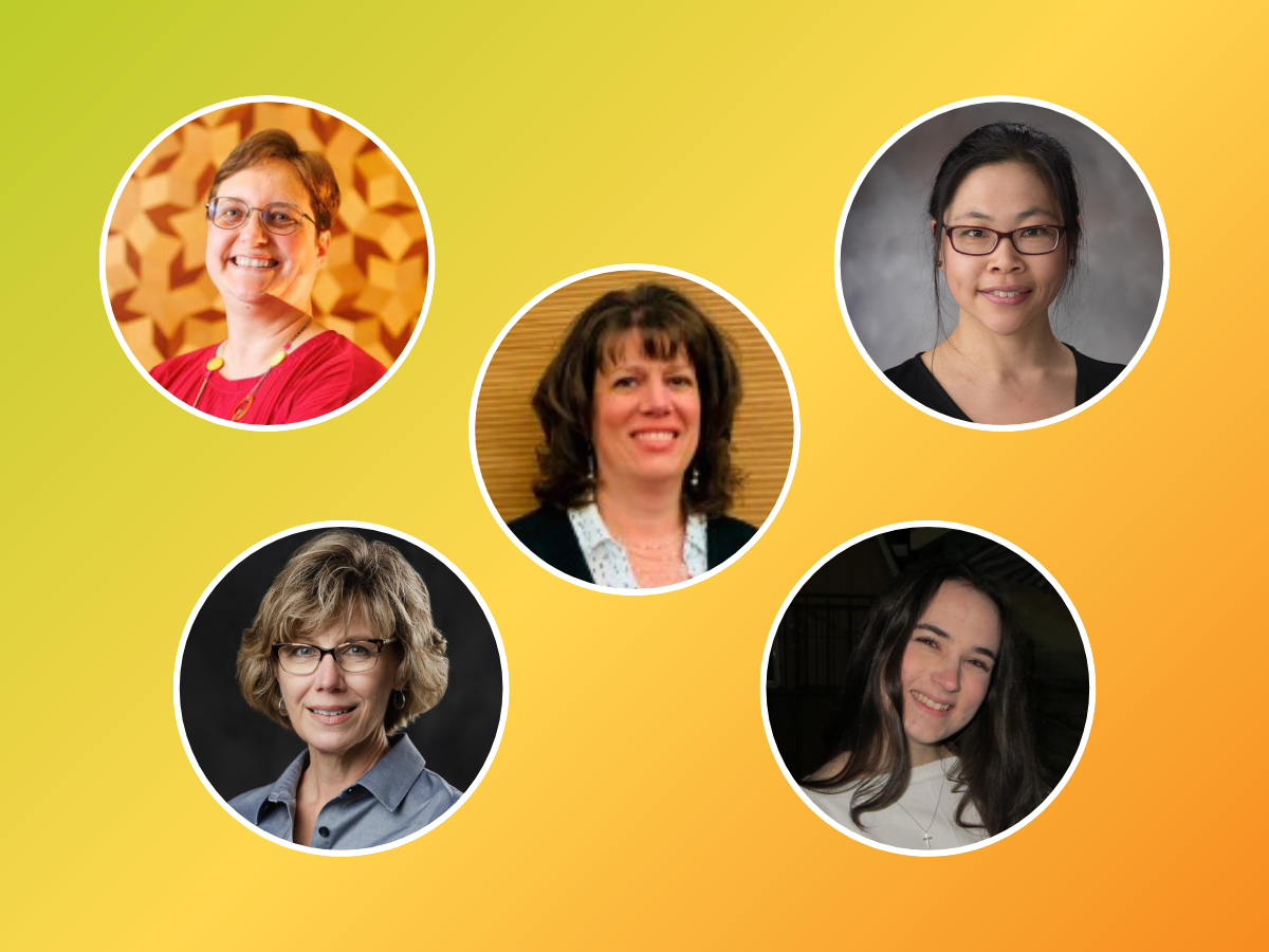 MTEP 2.0 Research Hub Members, top row from left: Wendy Smith, Alyson Lischka, Yvonne Lai; bottom row: Dana Franz, Sarah Hartman
