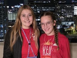 (L&ndash;R) Khloe Cuttlers and Emily Bauman
