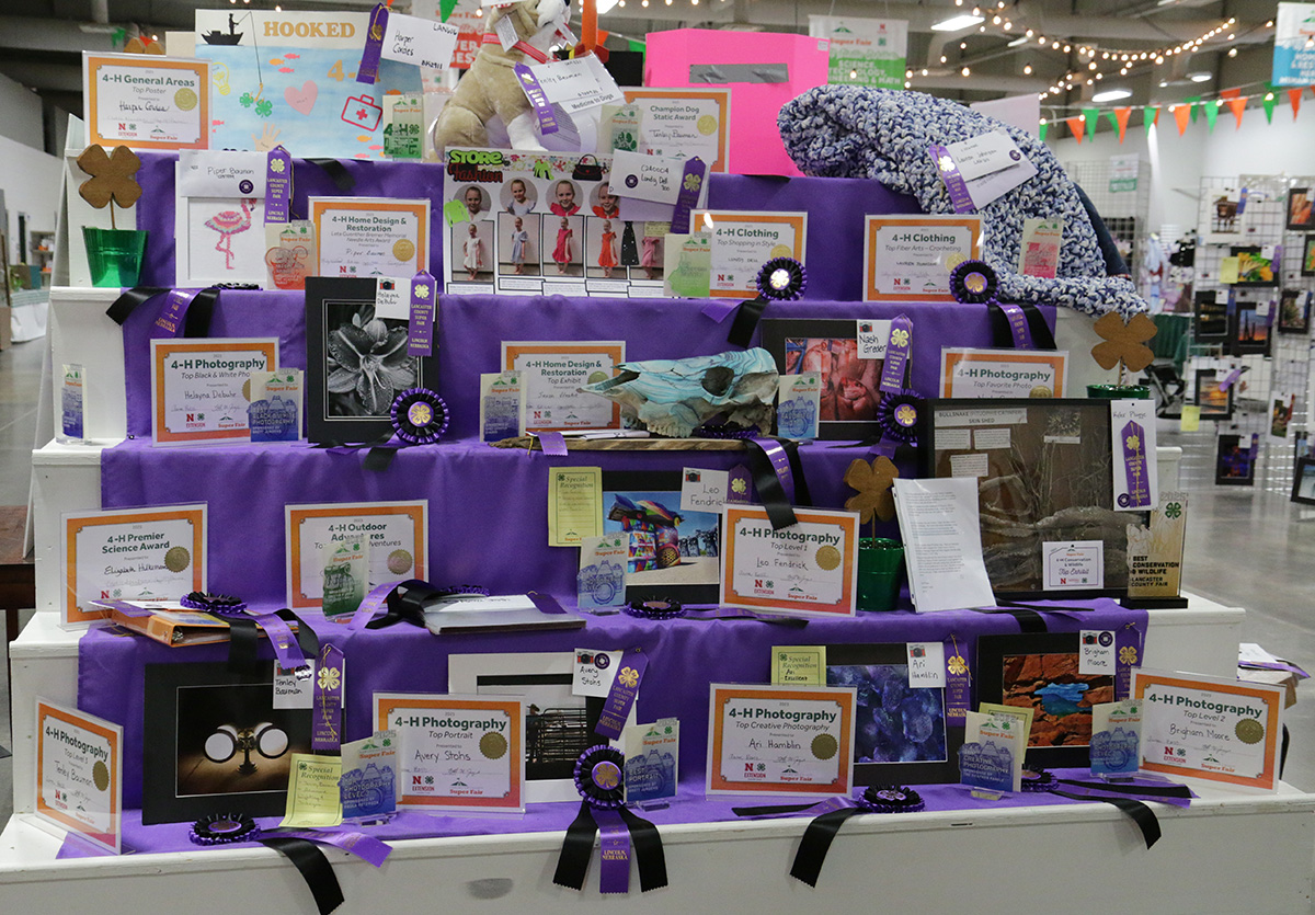 Some of the top 4-H static exhibits on display at the 2025 Lancaster County Super Fair