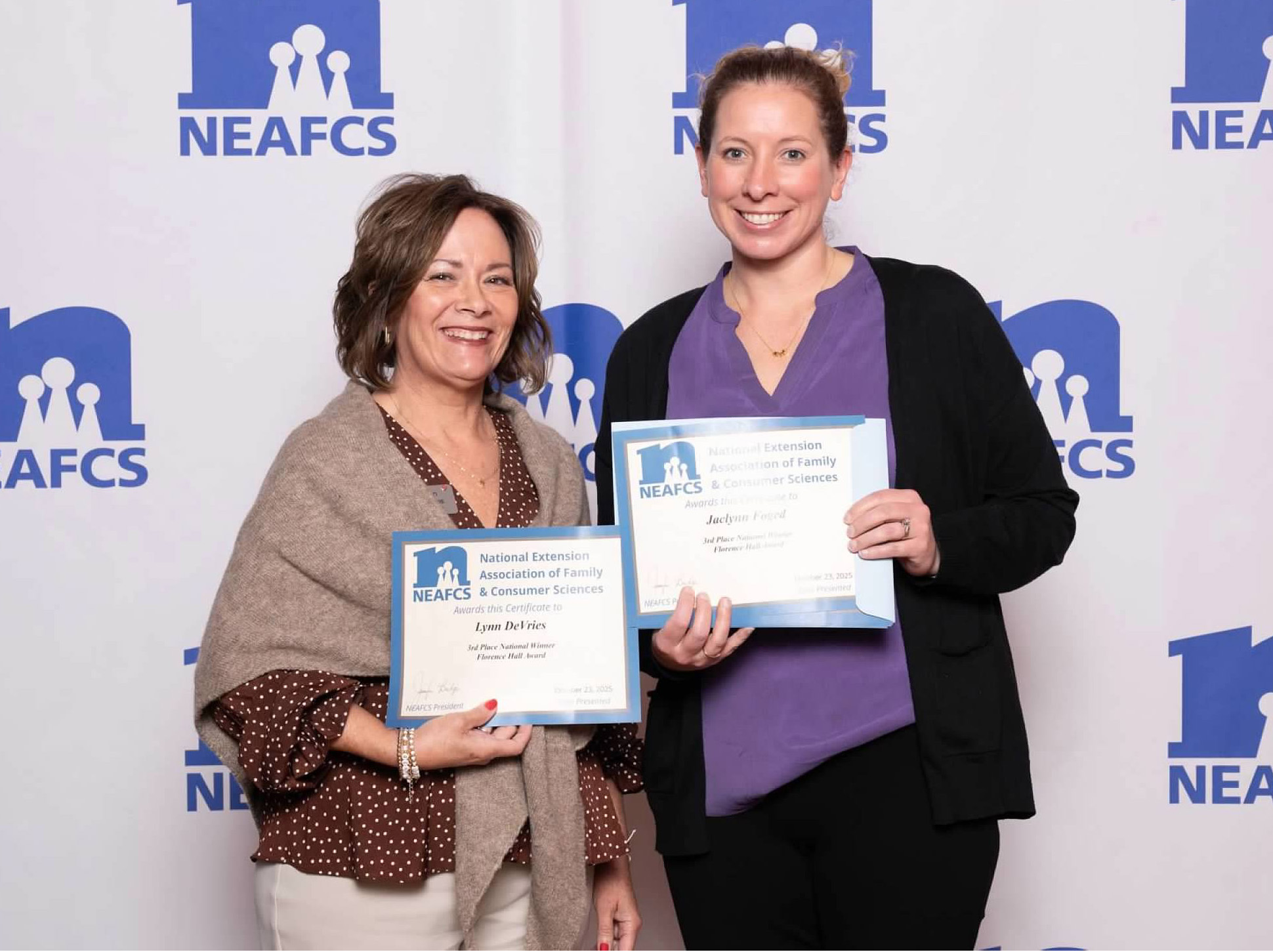 Pictured (L&ndash;R) are Extension Educators Lynn DeVries and Jaci Foged