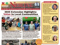 Front page of 2025 Extension Highlights in Nebline print version