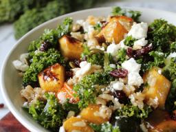 Acorn squash, cranberry & kale salad (photo by Marusa Jonas, Nutrition Education Program)