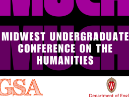 the word MUCH repeated three times in rows with the title of the conference on the bottom