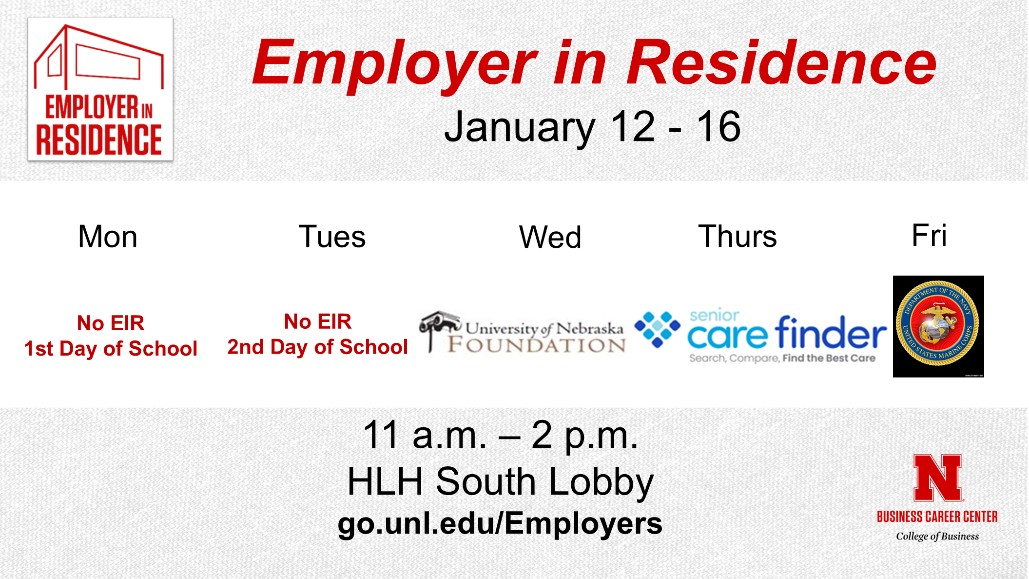 Check Out the Schedule for January 12-16