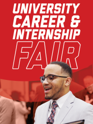 Student at University Career & Internship Fair