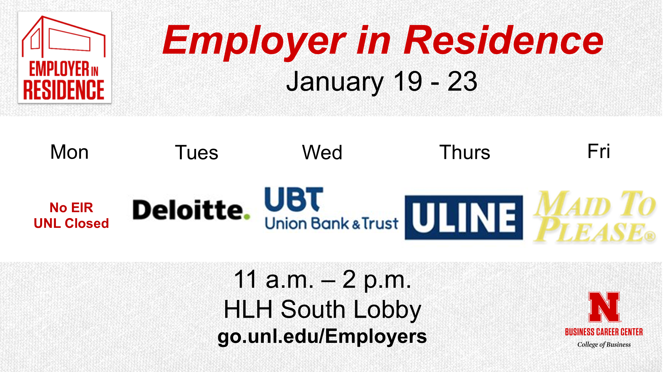 Check Out the Schedule for January 19-23