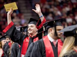 December 2025 graduates at Pinnacle Bank Arena.
