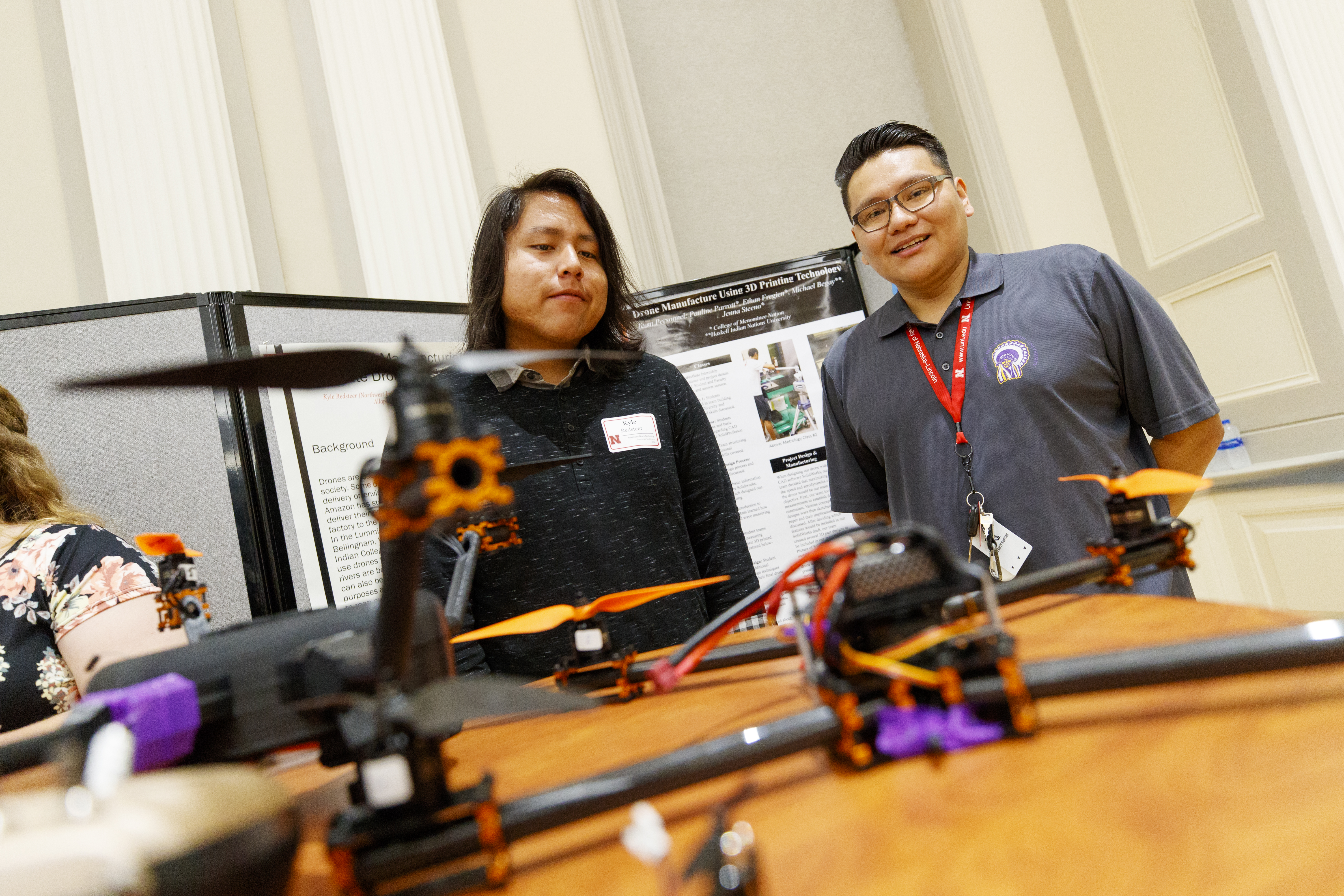 Undergraduate researchers presenting their work with the NIMBUS Lab at Student Research Days.