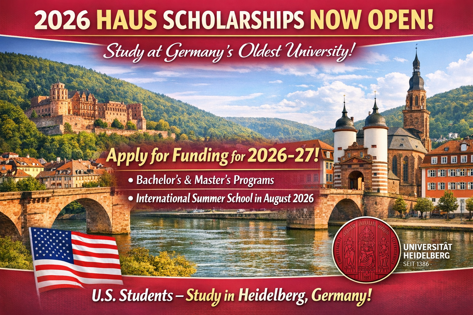 2026 HAUS Scholarships at Heidelberg University Now Open