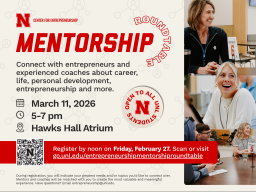Mentorship Roundtable | March 11, from 5-7 p.m. in the Hawks Hall Atrium