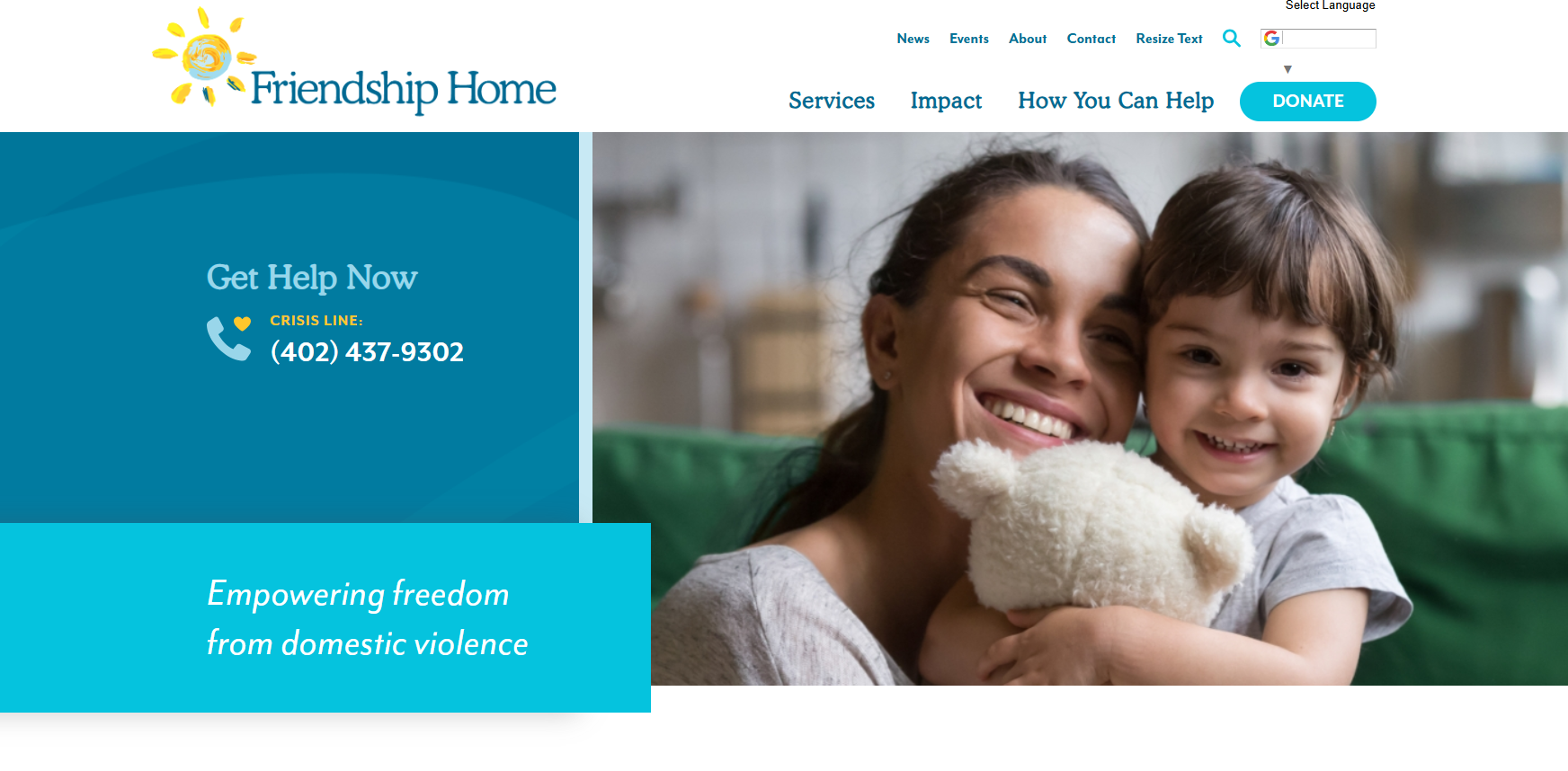Photo of Friendship Home's Website