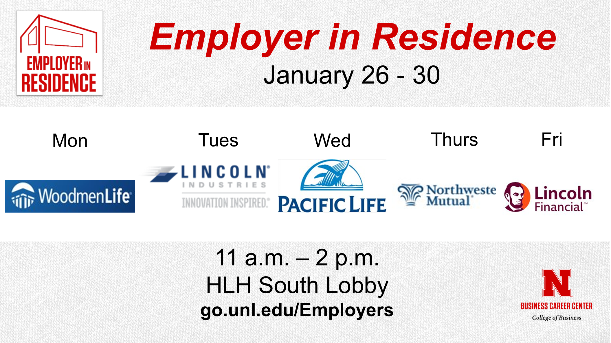 Check Out the Schedule for January 26-30