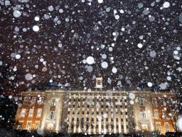 Snow at Love Library