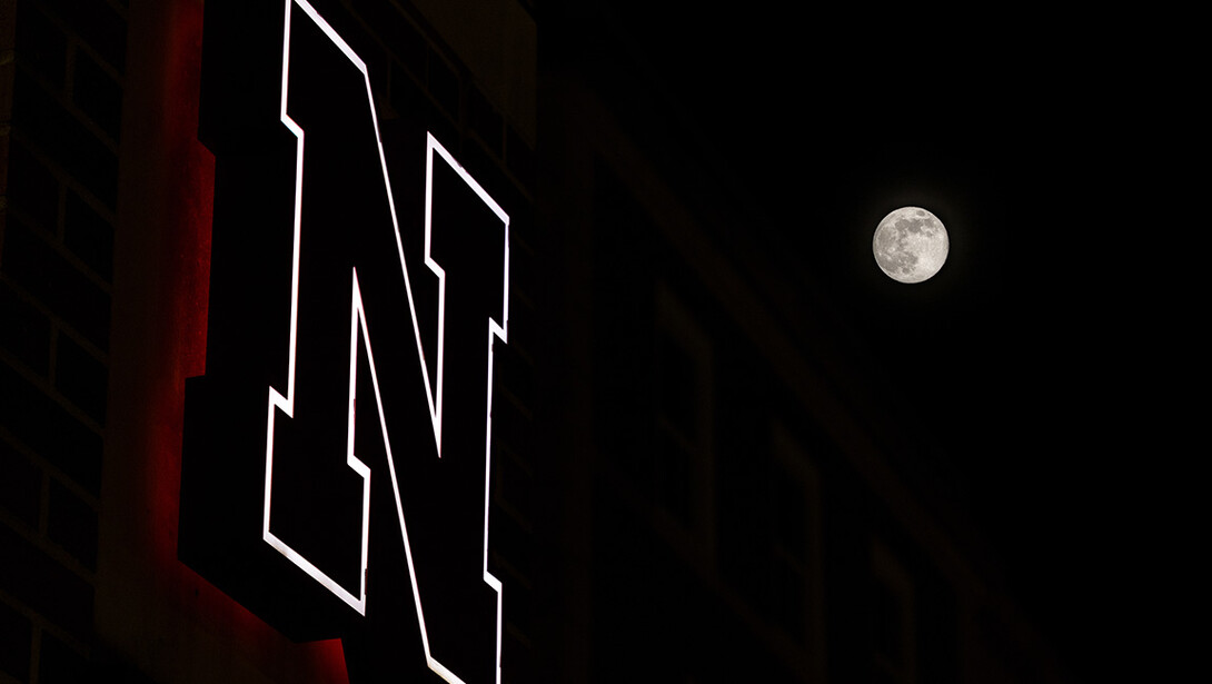 The last full supermoon of the year, known as the Cold Moon, illuminates the night sky Dec. 4, 2025. Jordan Opp | University Communication and Marketing