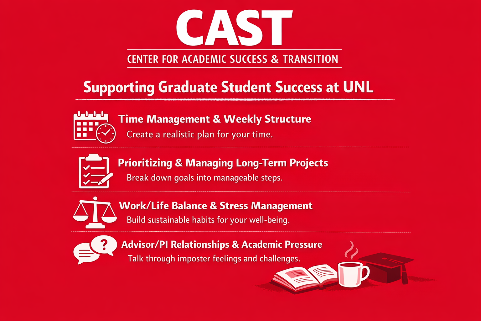 Center for Academic Success and Transition (CAST) Success Coaching Services for Graduate Students