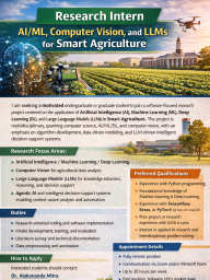 The Nebraska Water Center has an internship opportunity available for students interested in AI in agriculture.