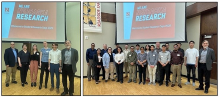 Nineteen students (undergraduates & graduates) presented posters of research projects funded by NCESR at the 2025 Student Research Days.