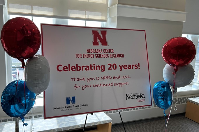 Display at anniversary luncheon.