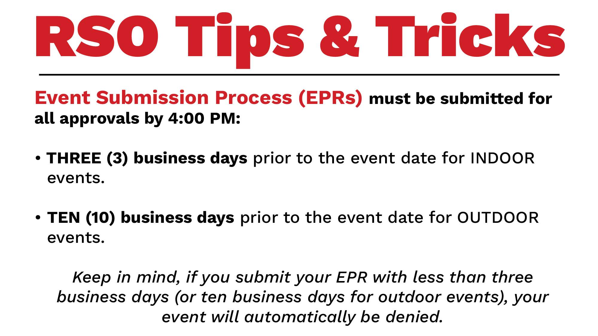 EPR Approval timelines