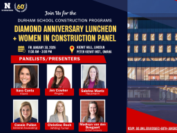 The Durham School Construction Programs&rsquo; 60th Anniversary Lunceon and Women in Construction Panel will be held Friday, Jan. 30.