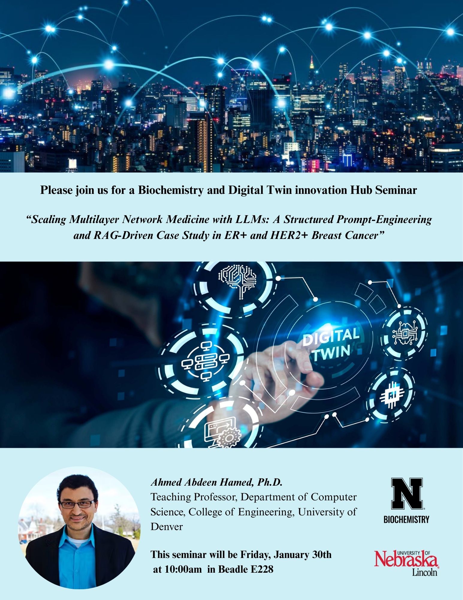 Biochemistry and Digital Twin Innovation Hub Seminar