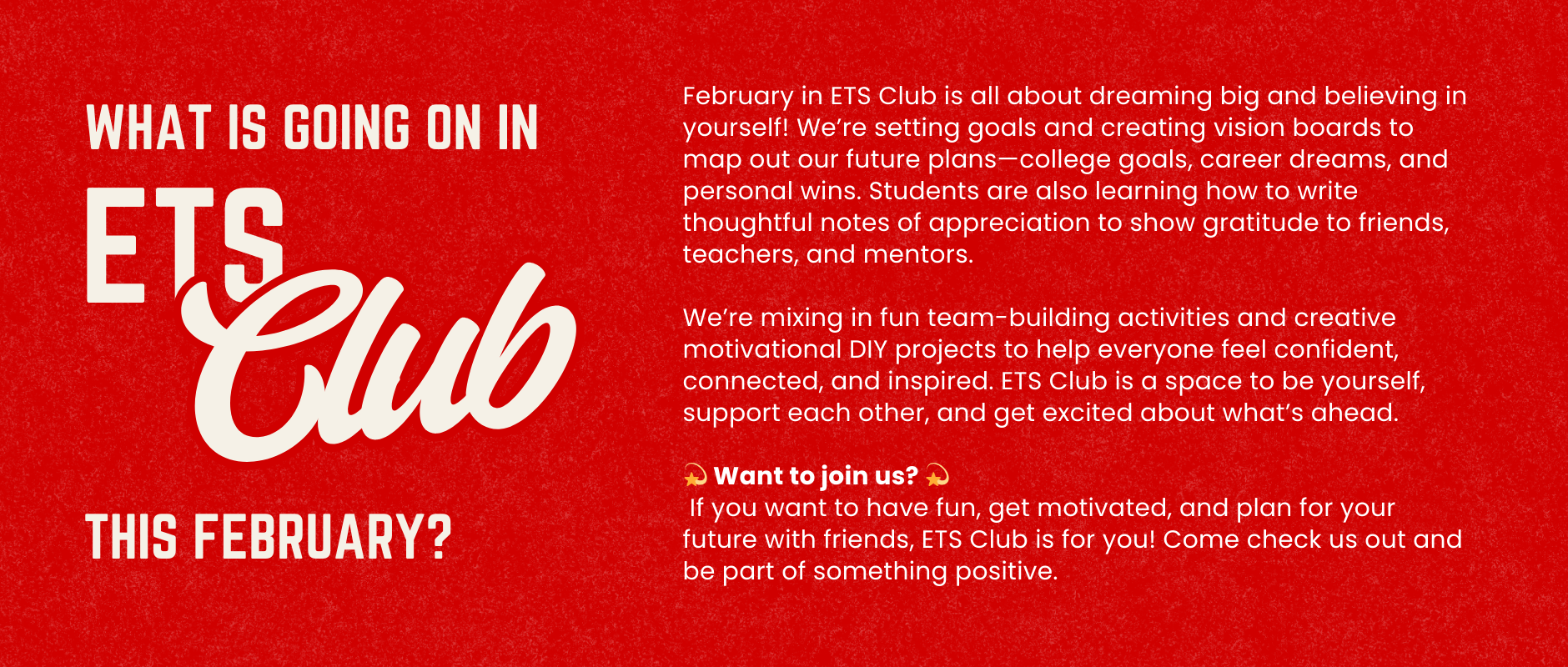 This Month's Club Topics!