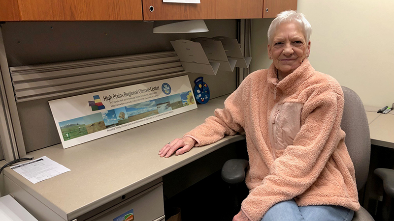 Shellie Hanneman, a data quality technician, retired from the university&rsquo;s High Plains Regional Climate Center January 30, 2026.