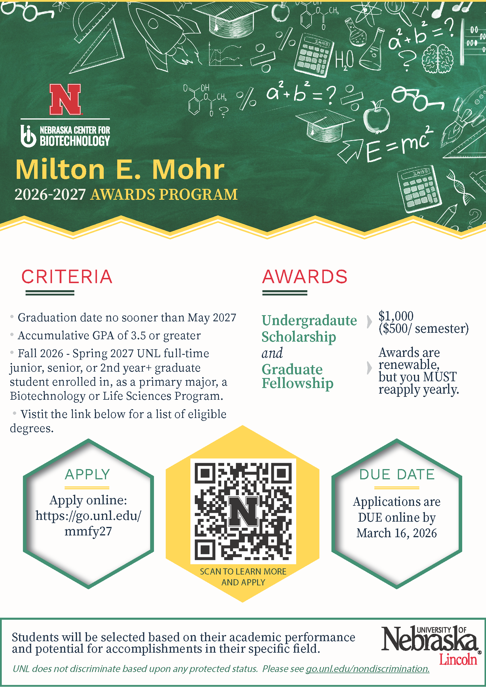 Milton E. Mohr Scholarship