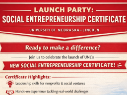 Social Entrepreneurship Certificate Launch Party flyer